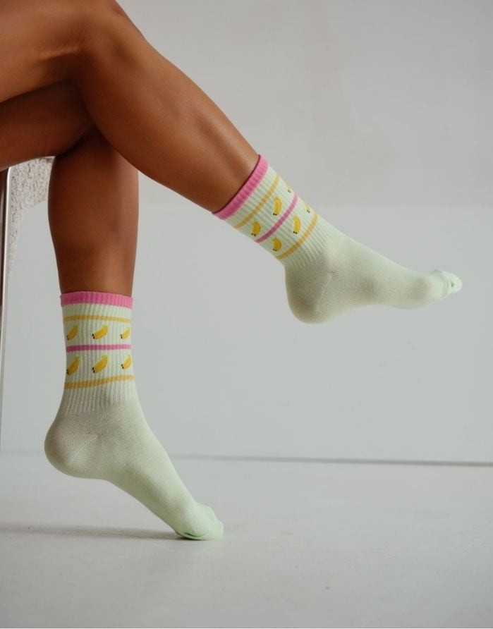 Women's socks "Bananas Pistachio"