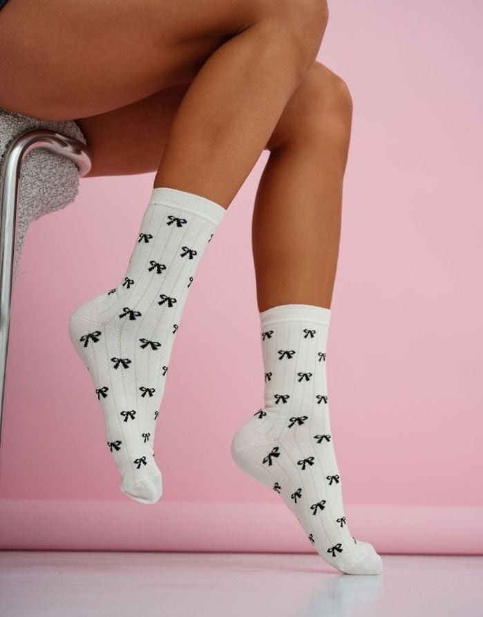 Women's socks "Little Bows Ecru"
