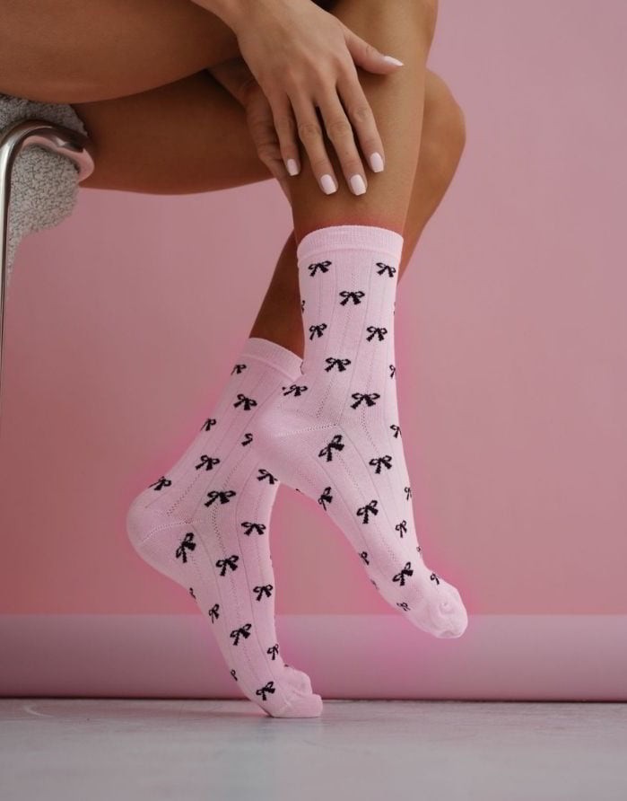 Women's socks "Little Bows Pink"