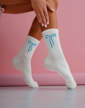 Women's socks "Big Bows White"