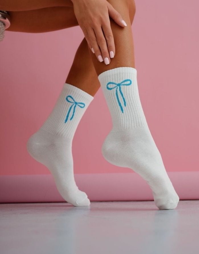 Women's socks "Big Bows White"
