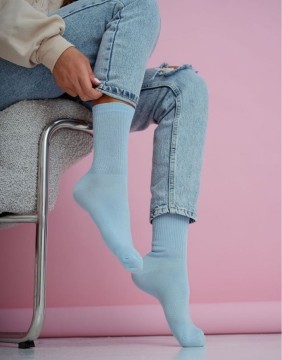 Women's socks "Smooth Light Blue"