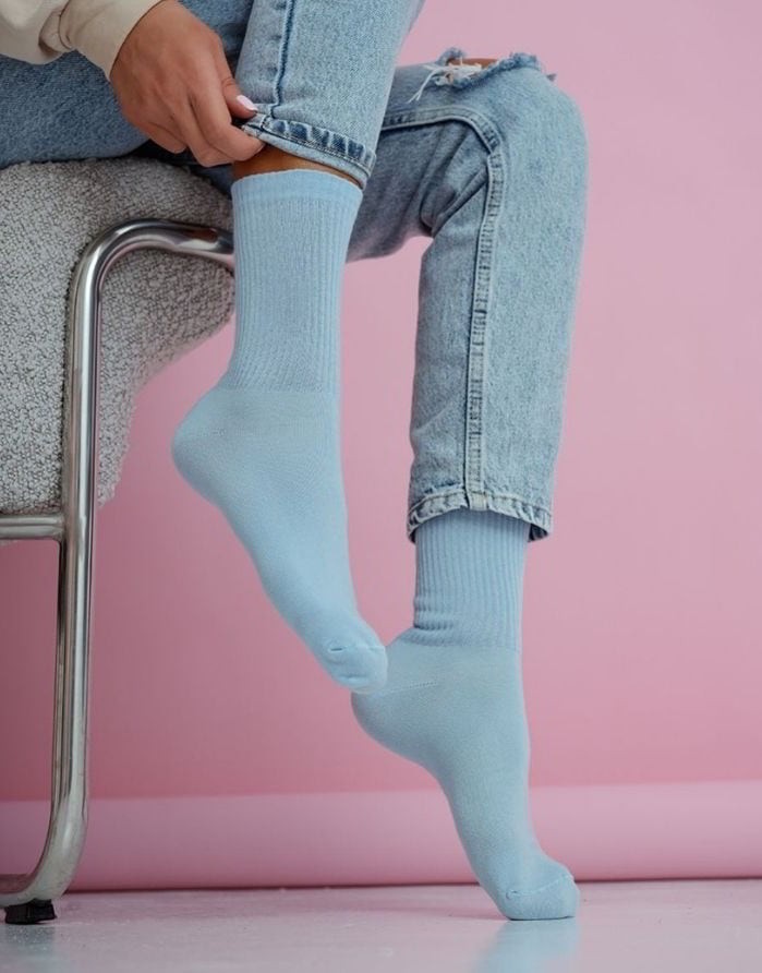 Women's socks "Smooth Light Blue"
