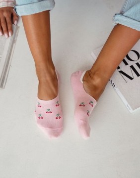 Women's socks "Little Cherries Pink"