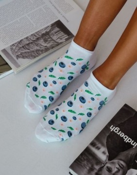 Women's socks "Berries White"