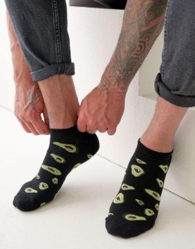 Men's socks "Avocado Black"