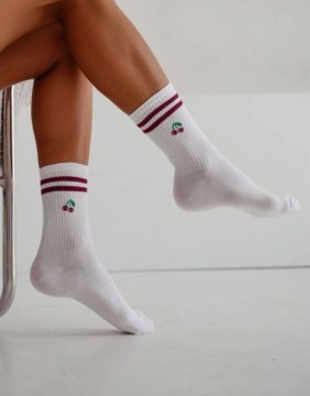 Women's socks "Cherries & Stripes"