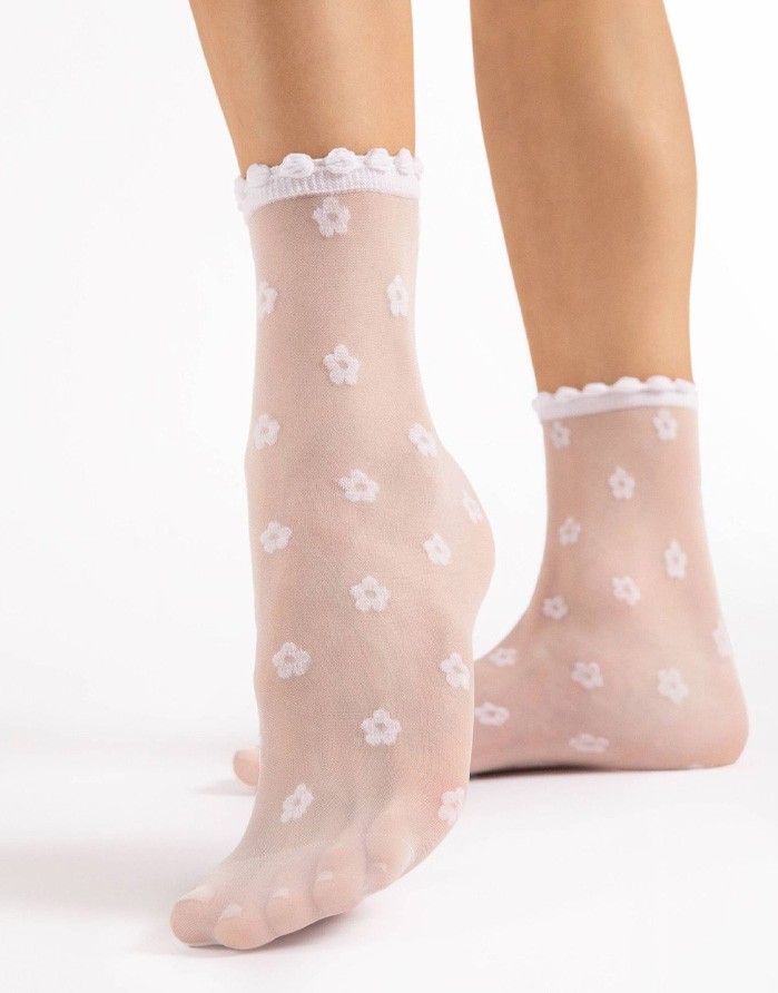 Women's socks "April White" 15 Den