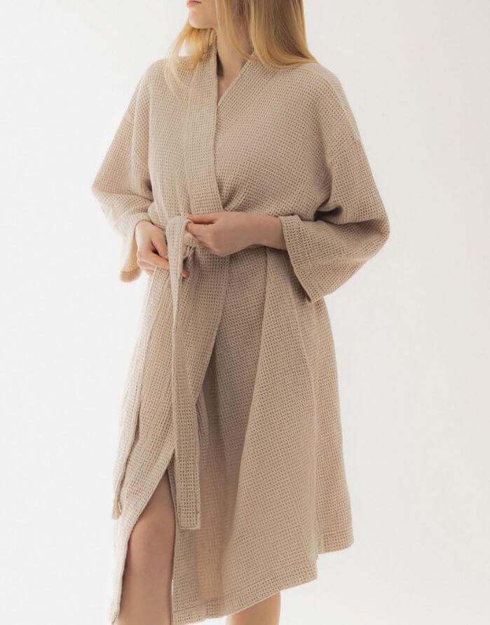Bathrobe "Beige Vafel"
