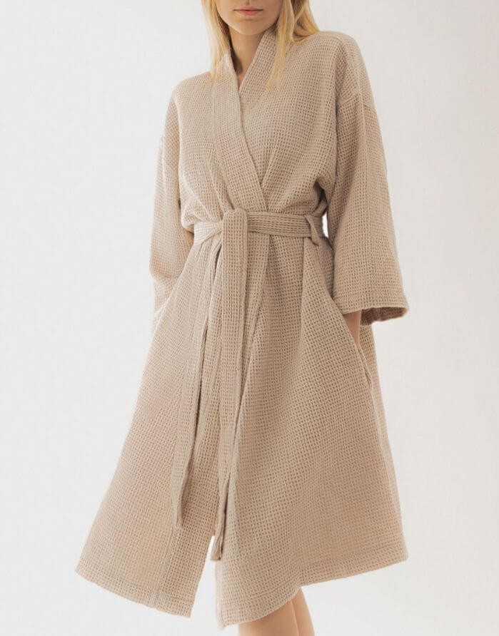 Bathrobe "Beige Vafel"
