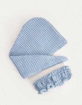 Vannas komplekts "Turban Vaffel Blue"