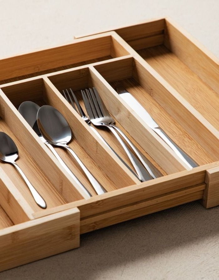 Galda piederumu paplāte "Bambou Natural Drawer"