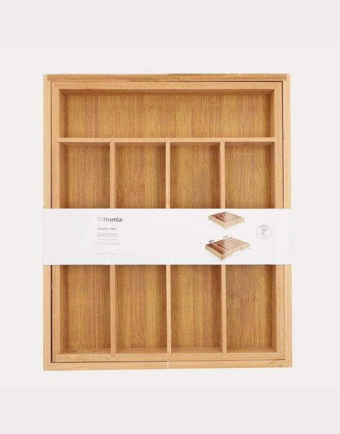 Galda piederumu paplāte "Bambou Natural Drawer"