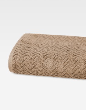 Полотенце из хлопка "Zigzag Taupe"