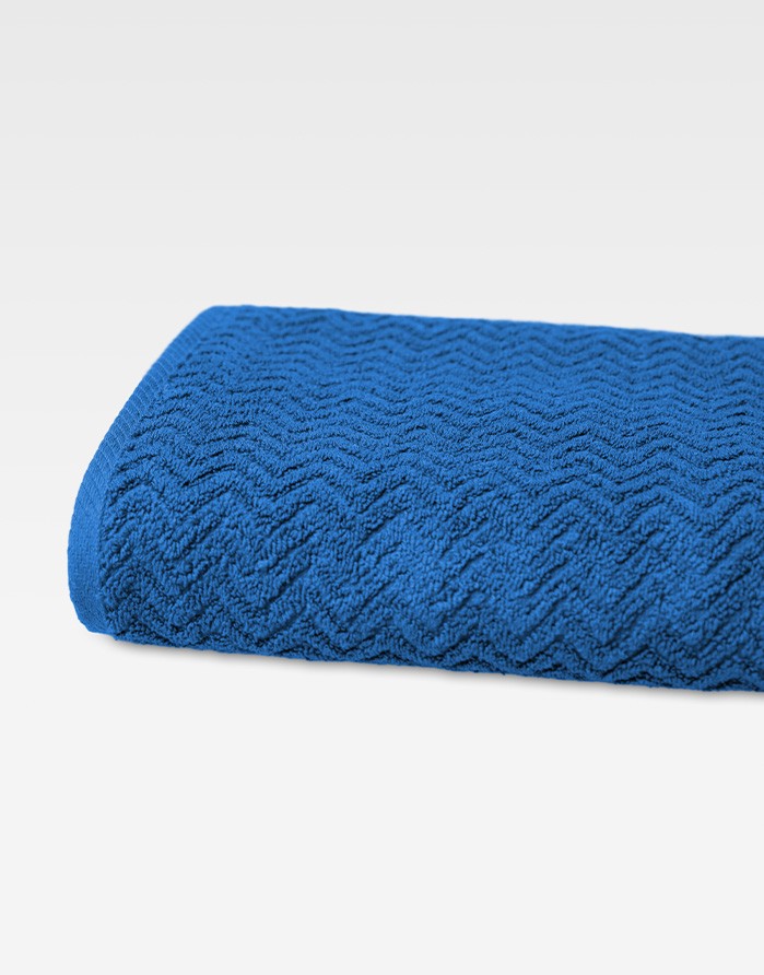 Kokvilnas dvielis "Zigzag Blue"