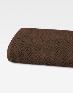 Kokvilnas dvielis "Zigzag Brown"