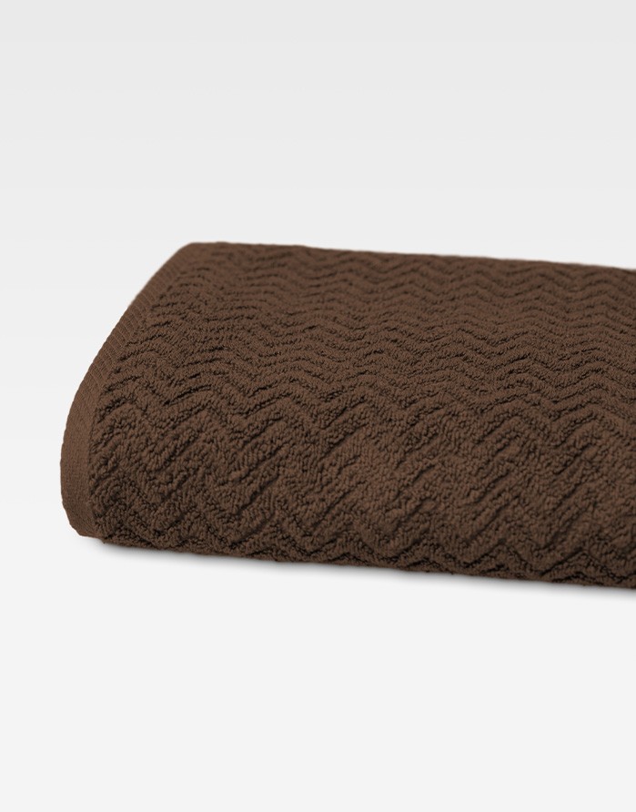 Kokvilnas dvielis "Zigzag Brown"