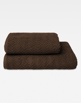 Kokvilnas dvielis "Zigzag Brown"