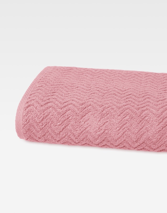 Kokvilnas dvielis "Zigzag Rosa"