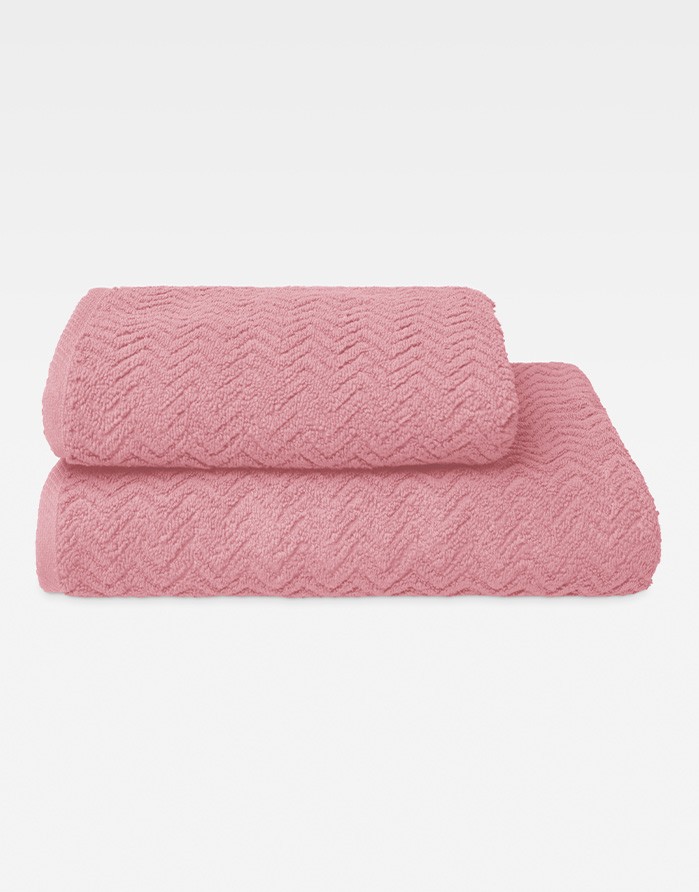 Kokvilnas dvielis "Zigzag Rosa"
