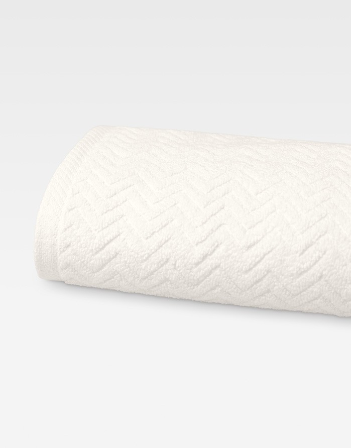Полотенце из хлопка "Zigzag Ecru"