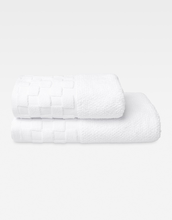 Полотенце из хлопка "Grid White"