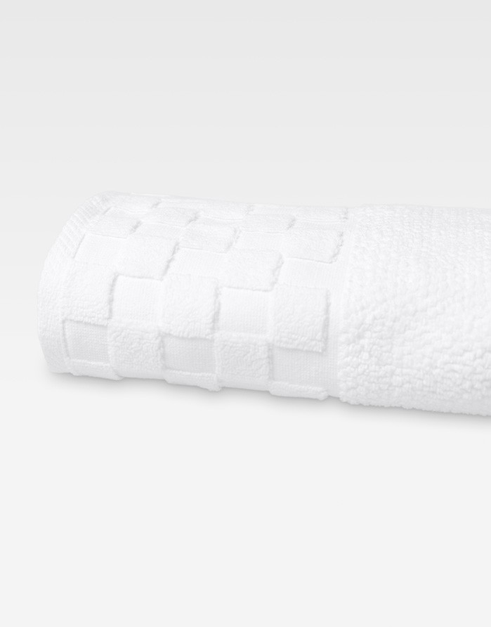 Cotton Towel "Grid White"