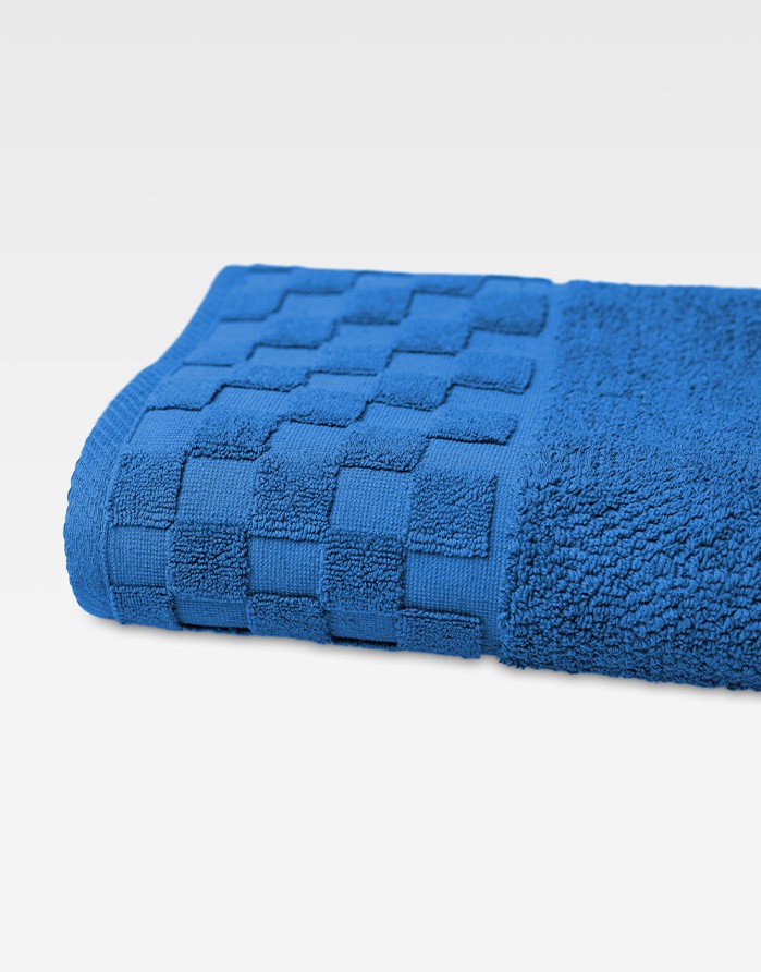 Kokvilnas dvielis "Grid Blue"