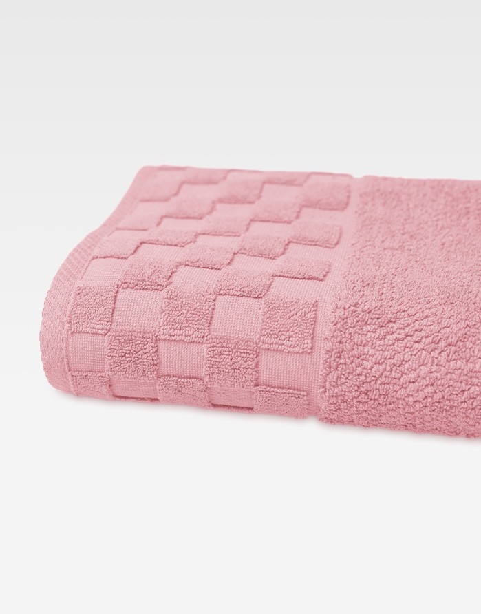 Kokvilnas dvielis "Grid Rosa"