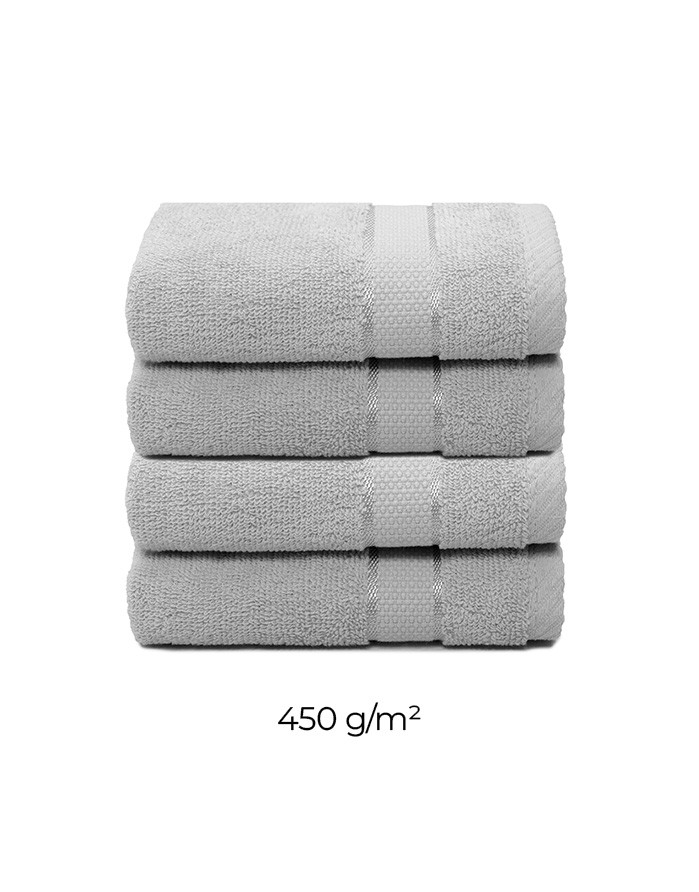 Cotton Towel "Line Hellgrau"