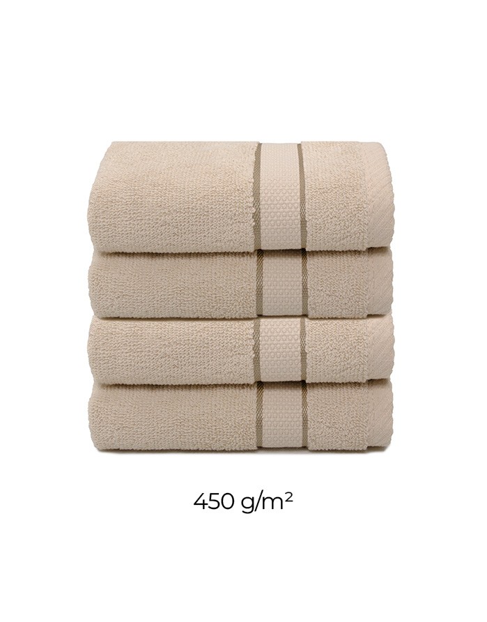 Полотенце из хлопка "Line Taupe"