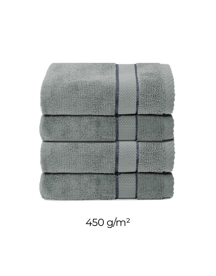 Cotton Towel "Line Grau"