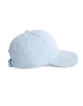 Linen Cap with Visor "Valentina Light Blue"