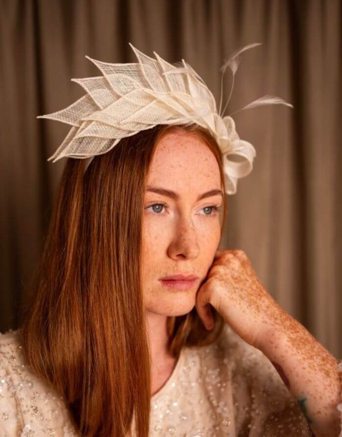 Headband "Leather White"
