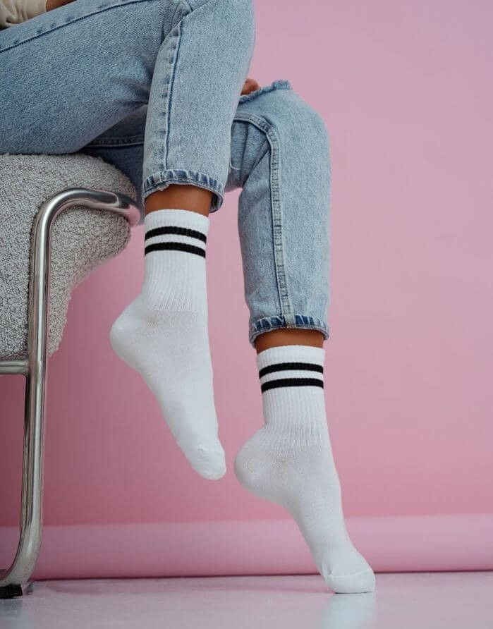 Women's socks "Stripes Black"