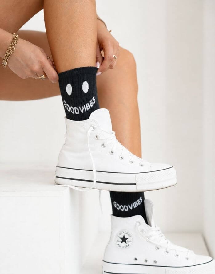 Женские носки "Good Vibes Black"