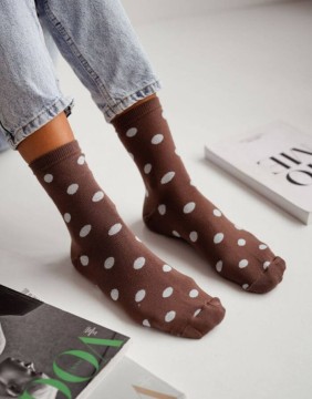 Women's socks "Dots Cappucino"