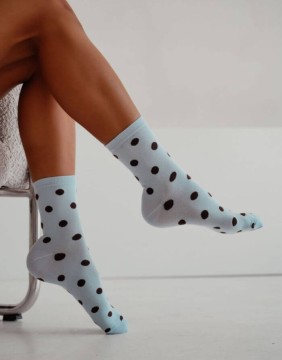 Women's socks "Dots Light Blue"