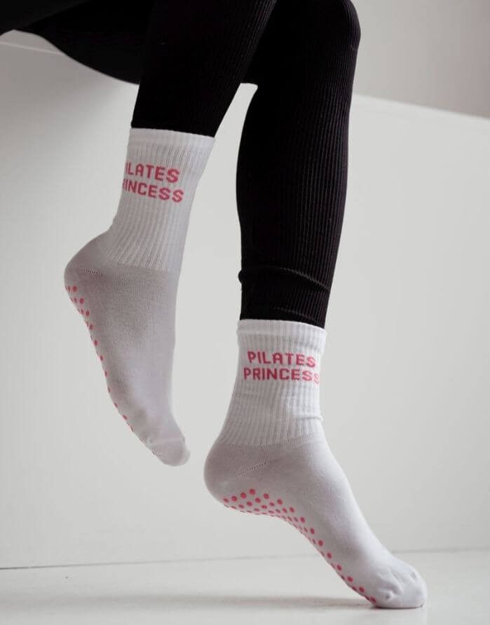 Women's socks "Non Slip Pilates Princess Pink"