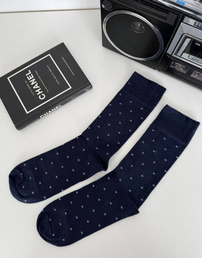 Vīriešu zeķes "Dots Navy Blue"