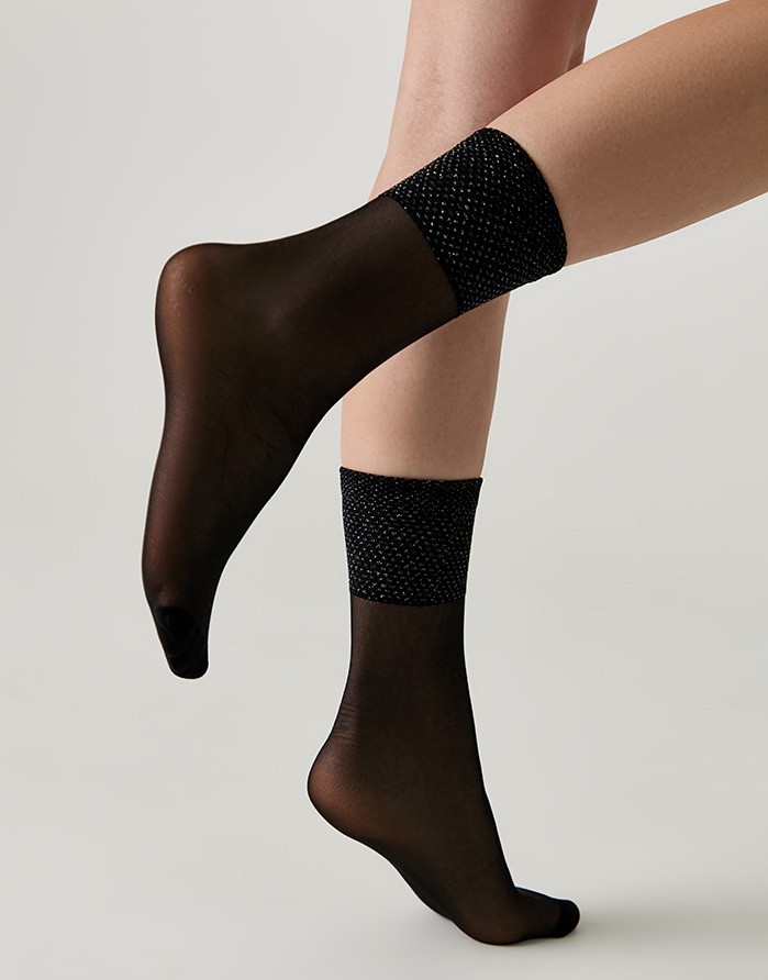 Women's Sheer Socks "Ivey Black"