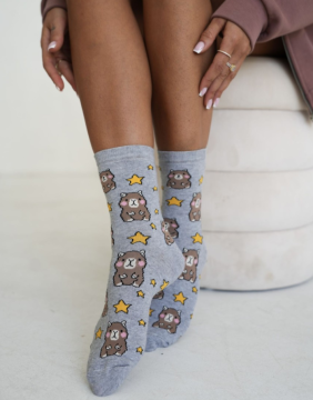 Женские носки "Capybaras & Stars Grey"