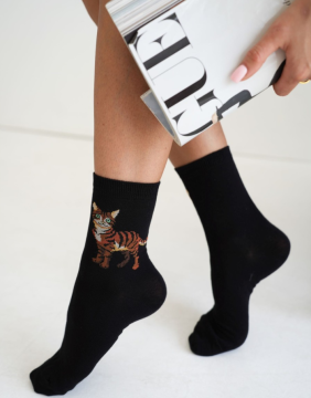 Женские носки "Kitty Black"