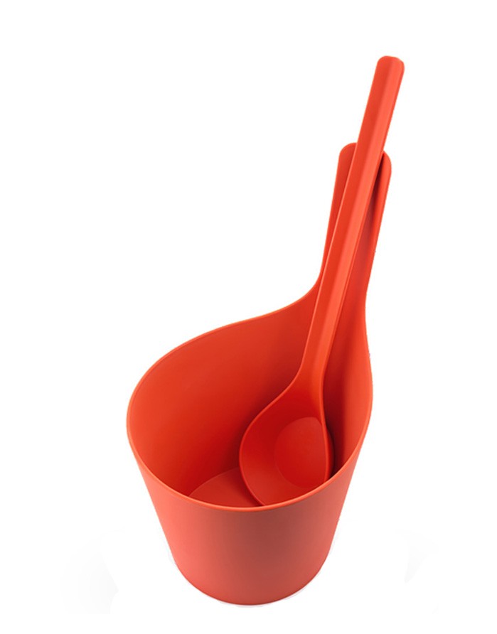 Sauna bucket "Scandinavian Red"