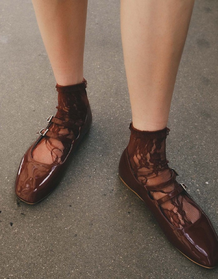 Women's Socks "Ismena Burgundy"