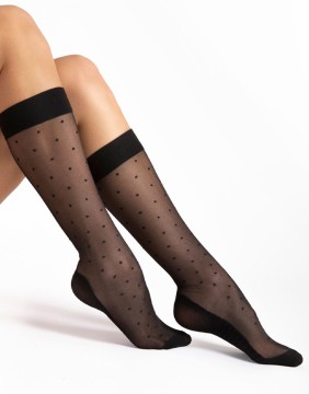Women's socks "Dots Massage Black" 20 Den