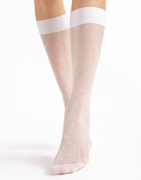 Sieviešu zeķes "Dots Massage White" 20 Den