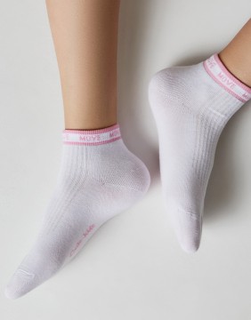 Bērnu zeķes "Move White Pink"