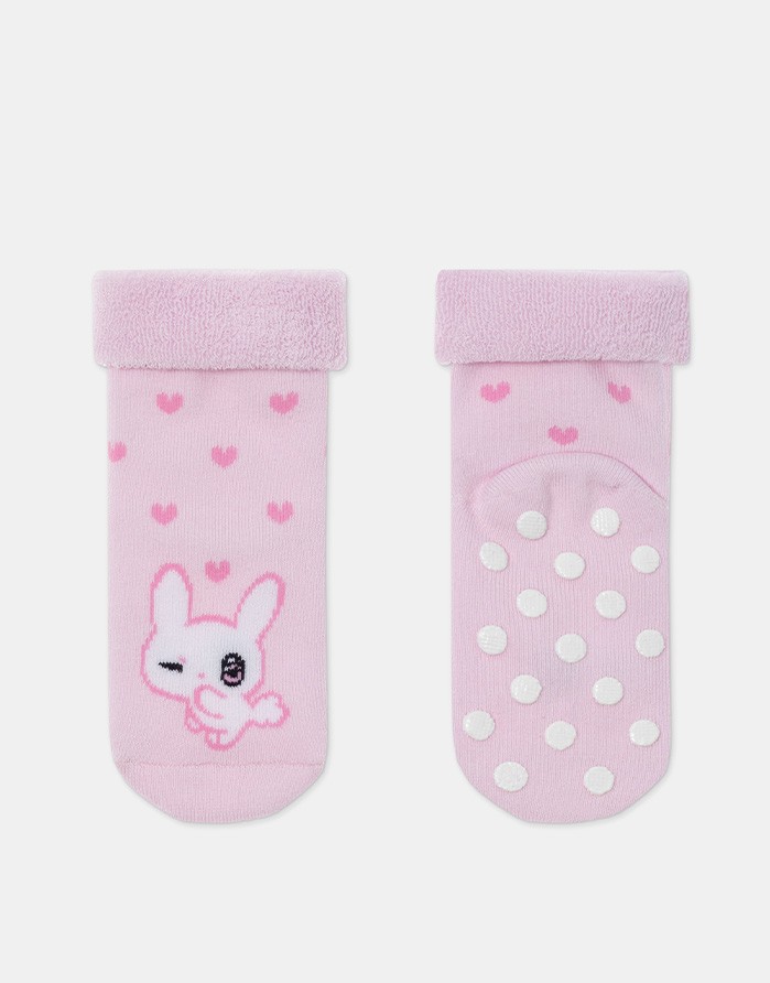 Children's socks "Bunny In Love Pink"