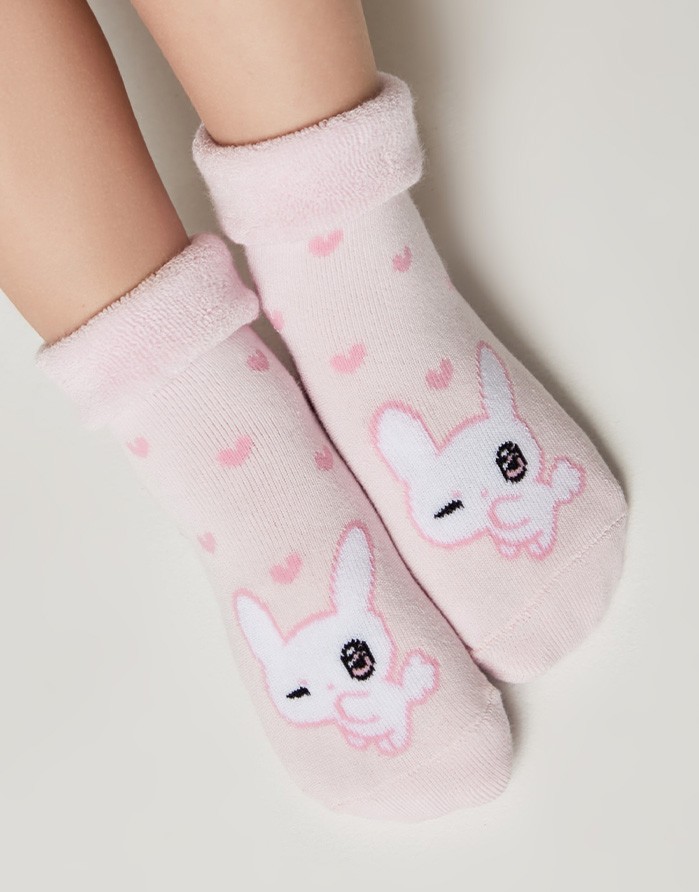 Children's socks "Bunny In Love Pink"